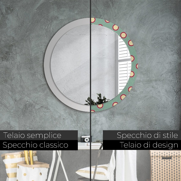 Round printed mirror Dots