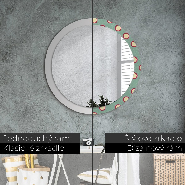 Round printed mirror Dots