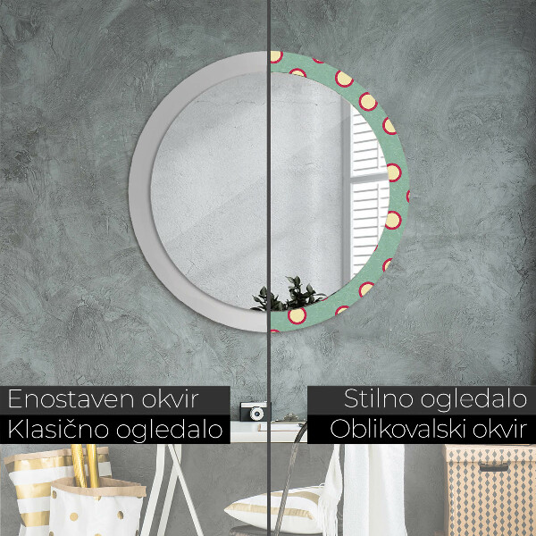 Round printed mirror Dots