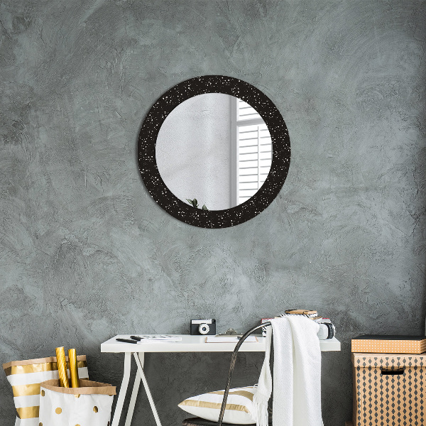 Round printed mirror Chaotic dots