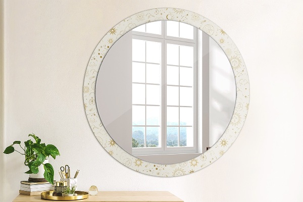 Round printed mirror Mystical esoteric pattern