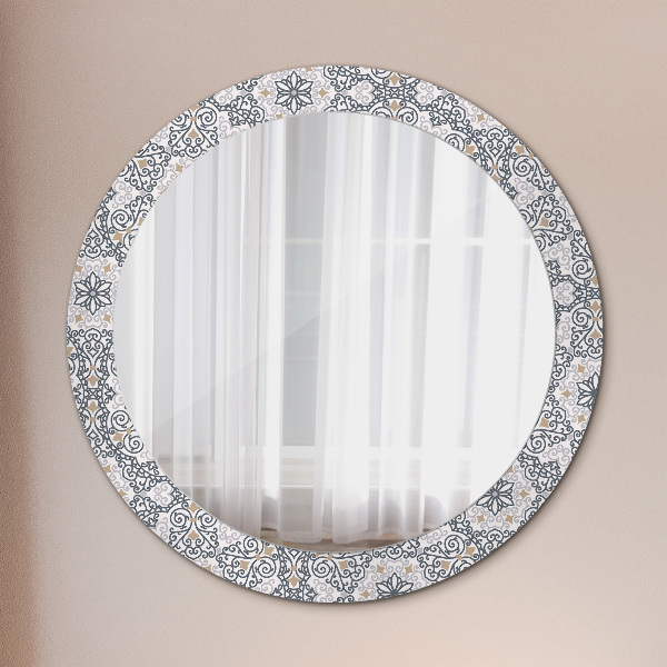 Round decorative mirror Geometric ornaments