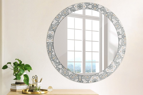 Round decorative mirror Geometric ornaments