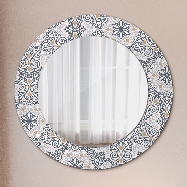Round decorative mirror Geometric ornaments