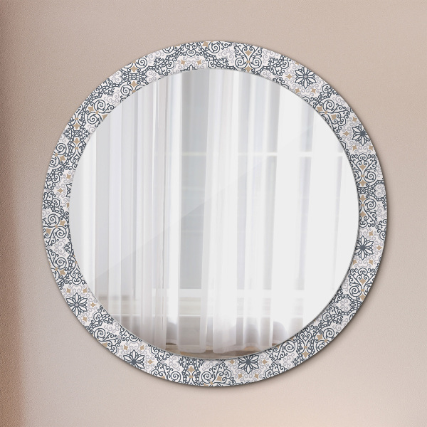 Round decorative mirror Geometric ornaments