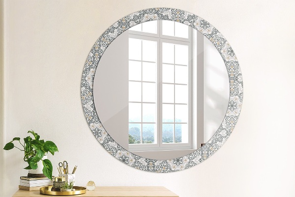 Round decorative mirror Geometric ornaments
