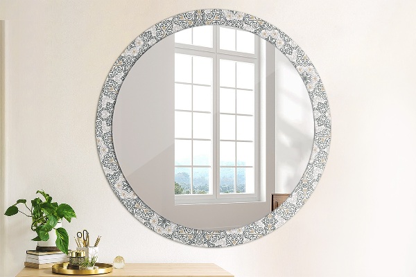Round decorative mirror Geometric ornaments