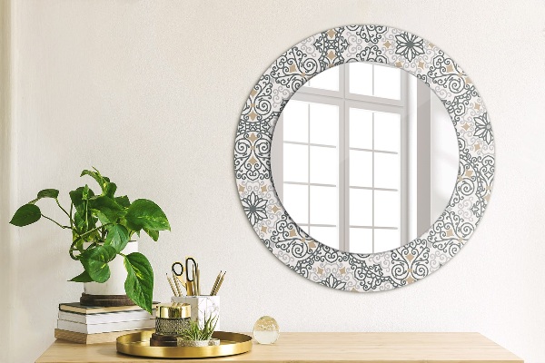 Round decorative mirror Geometric ornaments