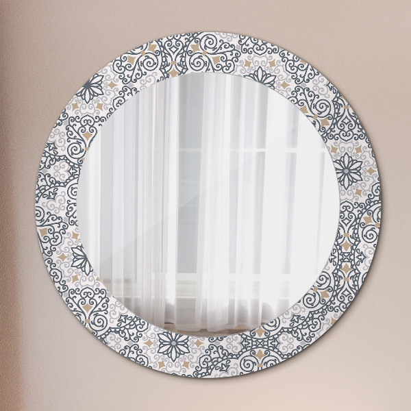 Round decorative mirror Geometric ornaments