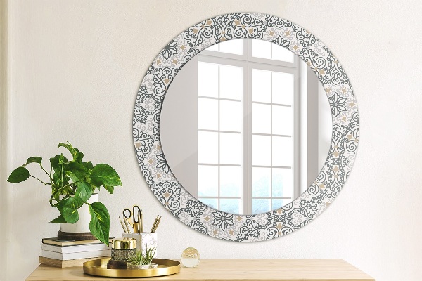 Round decorative mirror Geometric ornaments