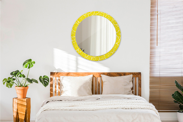 Round decorative mirror Lemon pattern
