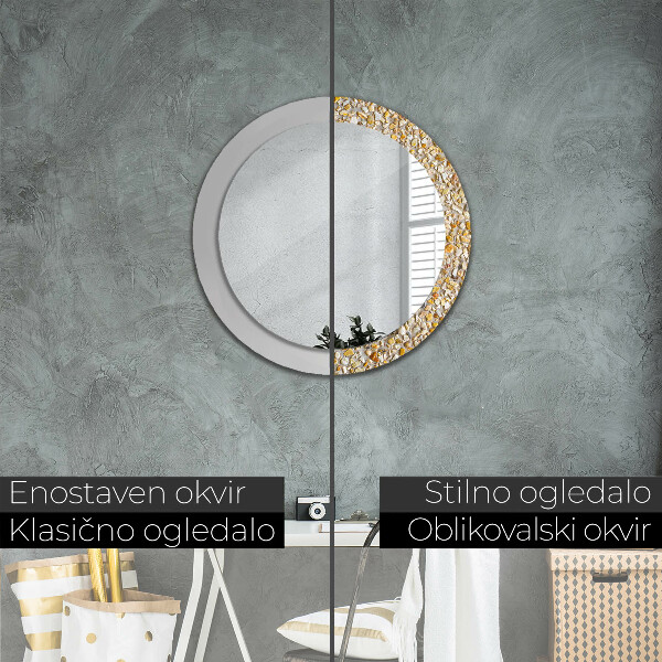 Round decorative mirror Lastric pattern