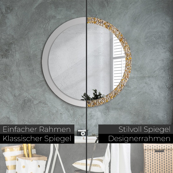 Round decorative mirror Lastric pattern