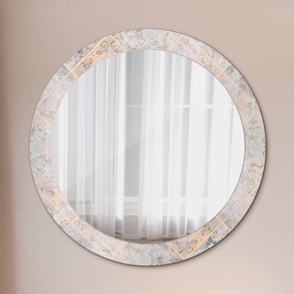 Round wall mirror decor Shabby mosaic