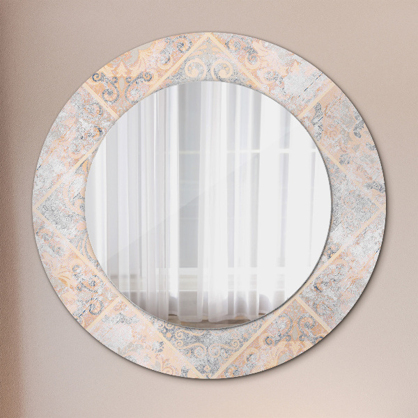 Round wall mirror decor Shabby mosaic
