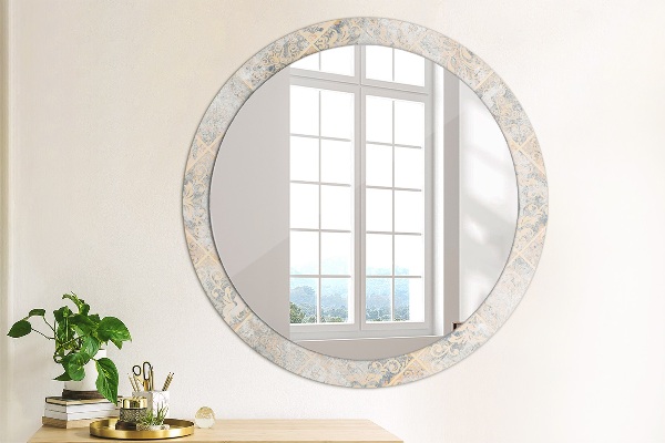 Round wall mirror decor Shabby mosaic