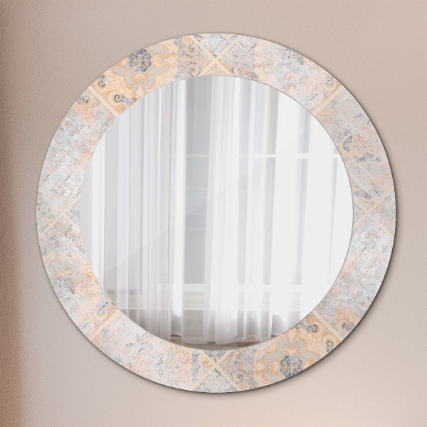 Round wall mirror decor Shabby mosaic