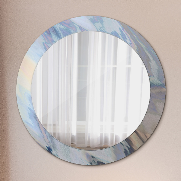 Round wall mirror decor Holographic texture