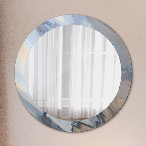 Round wall mirror decor Holographic texture