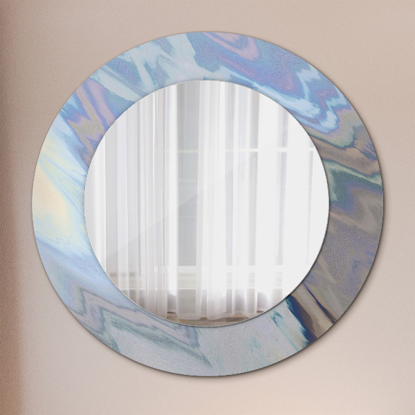 Round wall mirror decor Holographic texture