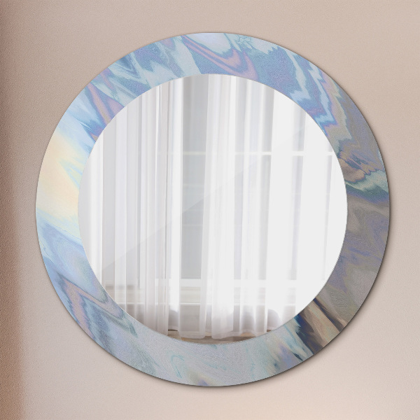 Round wall mirror decor Holographic texture