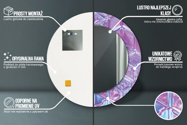 Round wall mirror decor Abstract surreal