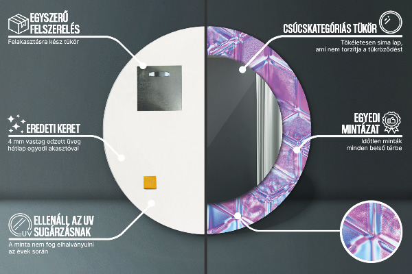 Round wall mirror decor Abstract surreal