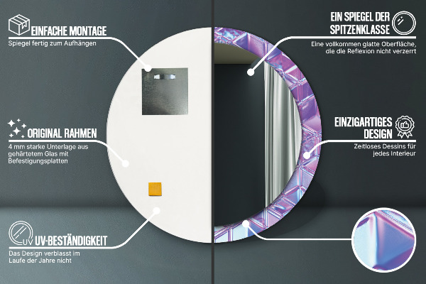 Round wall mirror decor Abstract surreal