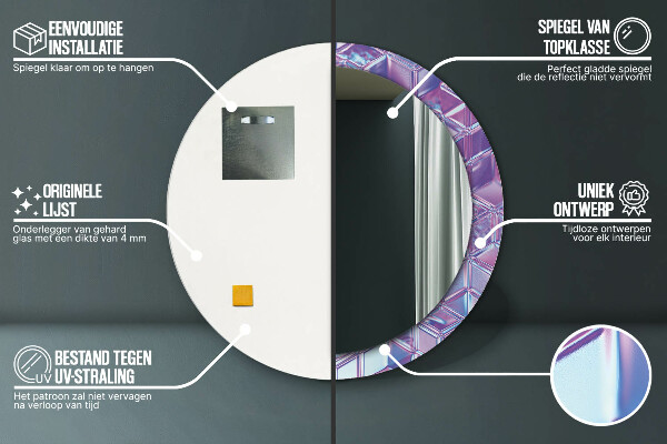 Round wall mirror decor Abstract surreal