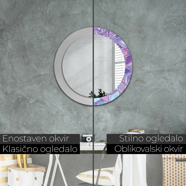 Round wall mirror decor Abstract surreal