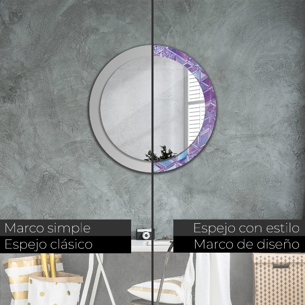 Round wall mirror decor Abstract surreal