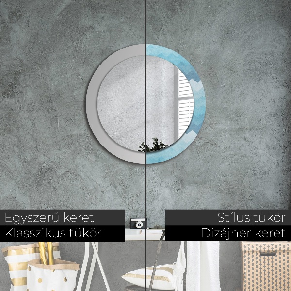 Round wall mirror decor Shoemaker's pattern