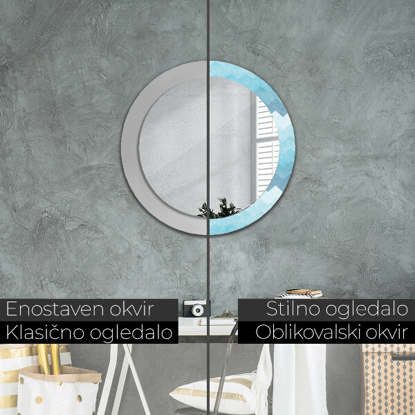 Round wall mirror decor Shoemaker's pattern