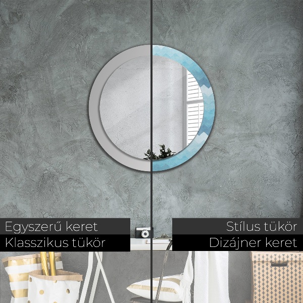 Round wall mirror decor Shoemaker's pattern