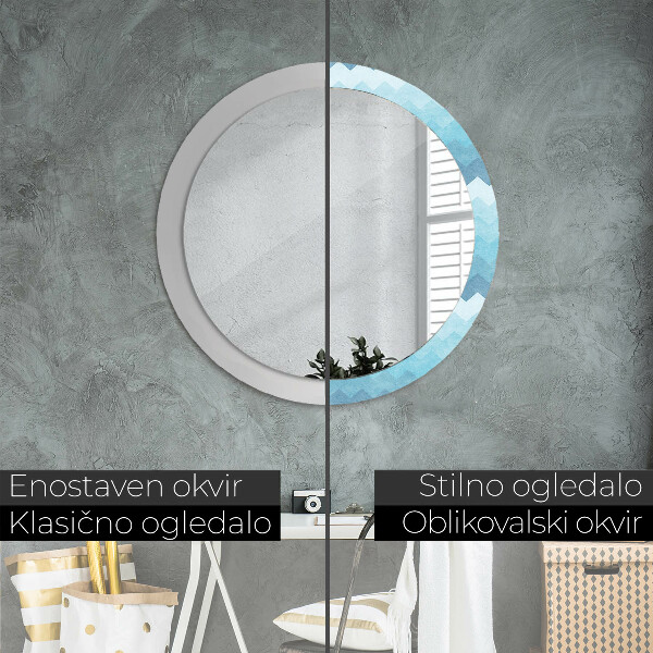 Round wall mirror decor Shoemaker's pattern
