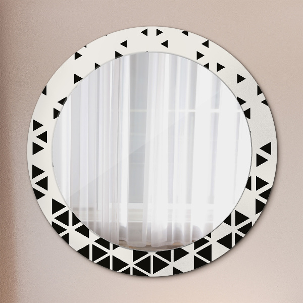 Round wall mirror decor Abstract geometric