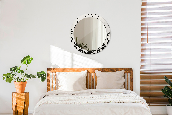 Round wall mirror decor Abstract geometric