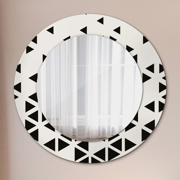 Round wall mirror decor Abstract geometric