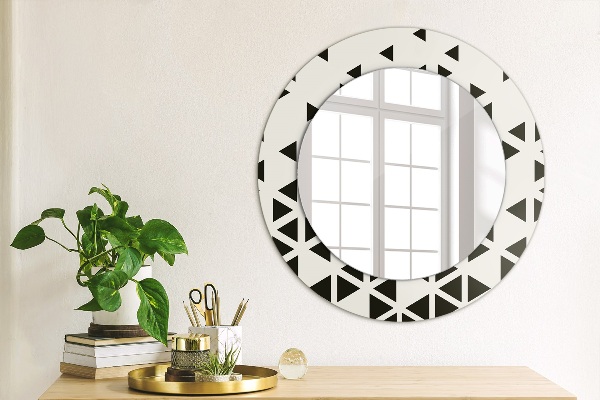 Round wall mirror decor Abstract geometric
