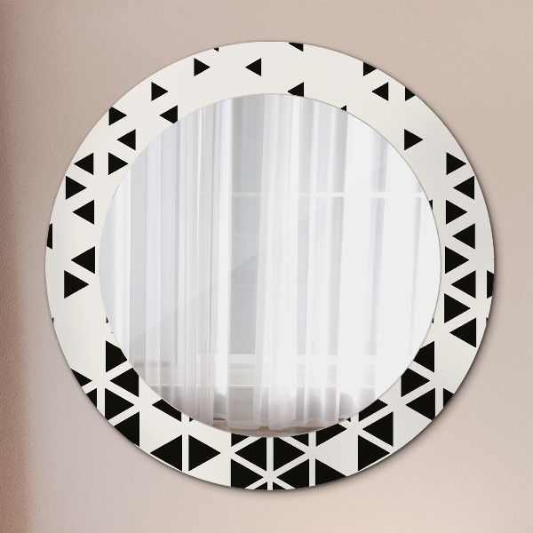 Round wall mirror decor Abstract geometric