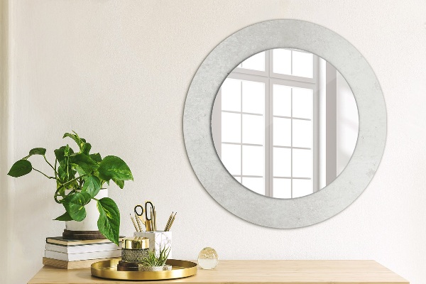 Round printed mirror Concrete texture