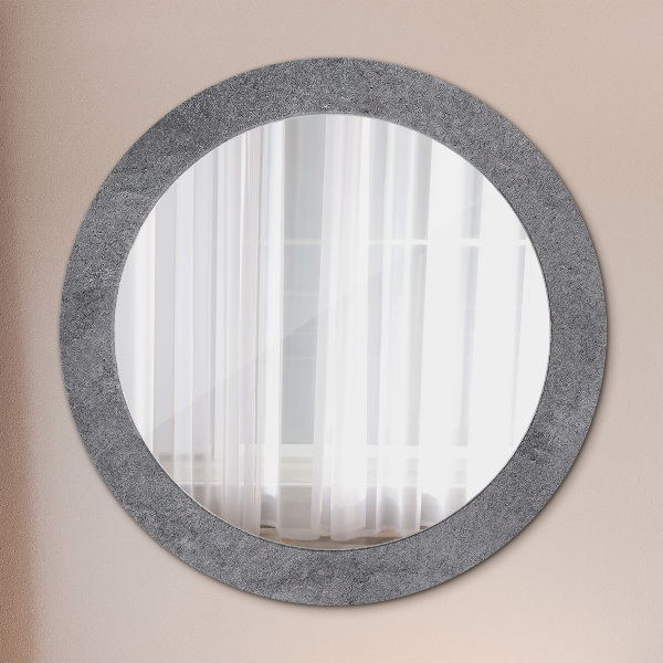 Round printed mirror Concrete texture