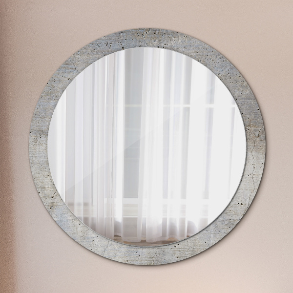 Round decorative mirror Gray concrete