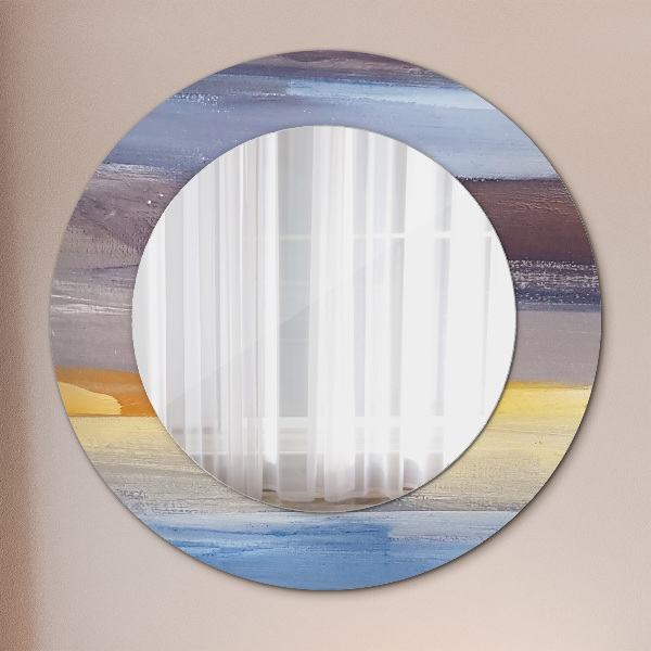 Round decorative mirror Abstract picture