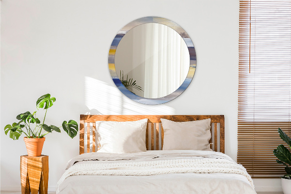 Round decorative mirror Abstract picture