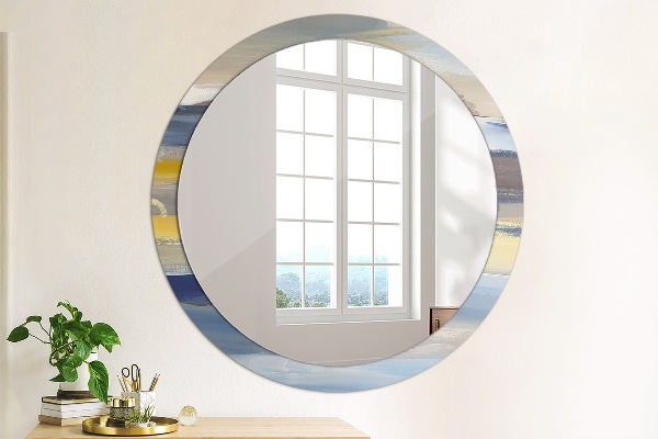 Round decorative mirror Abstract picture