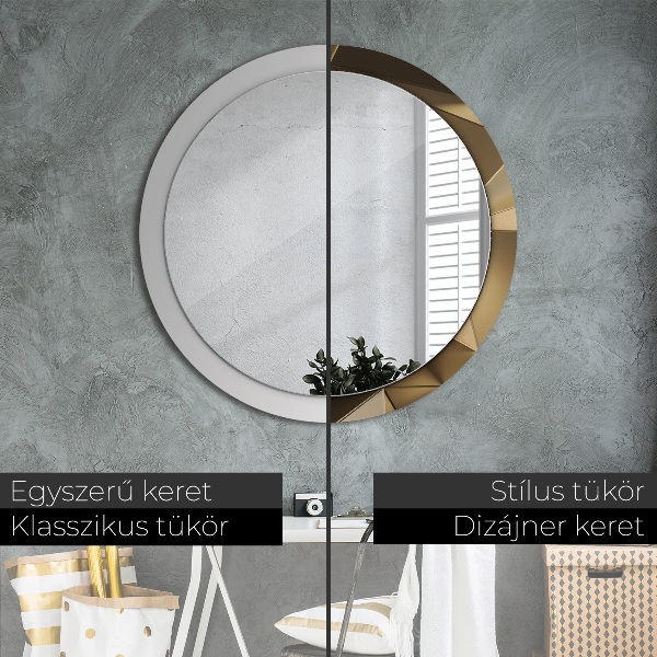 Round decorative mirror Modern abstraction