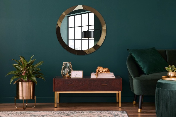 Round decorative mirror Modern abstraction