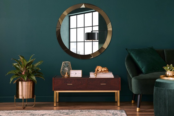 Round decorative mirror Modern abstraction