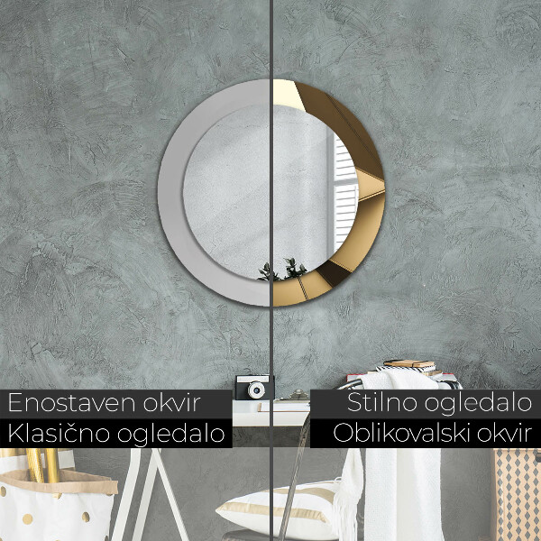 Round decorative mirror Modern abstraction